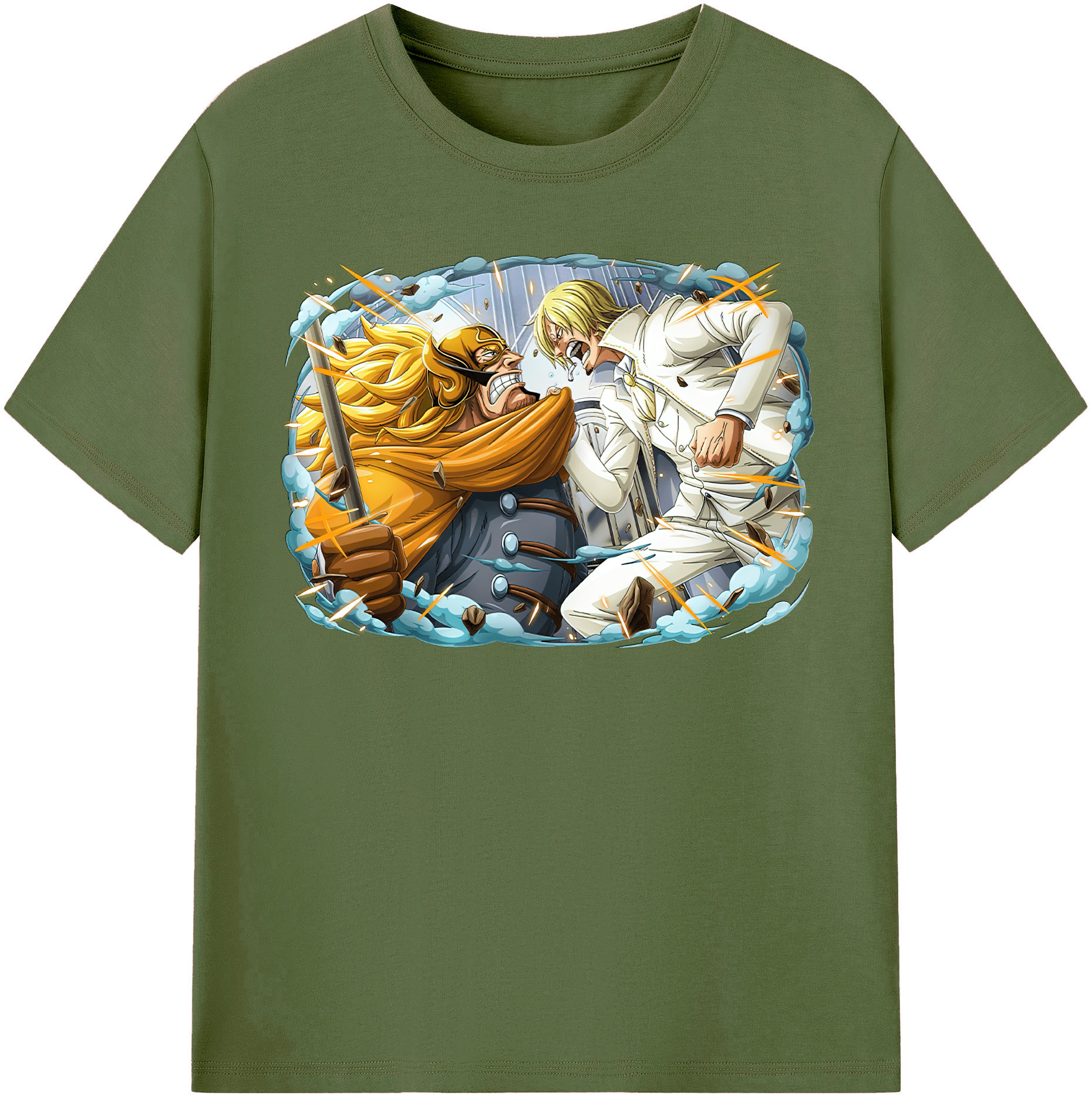 ワンピース サンジ ONE PIECE Sanji 綿100％半袖Tシャツ（フロントプリント）